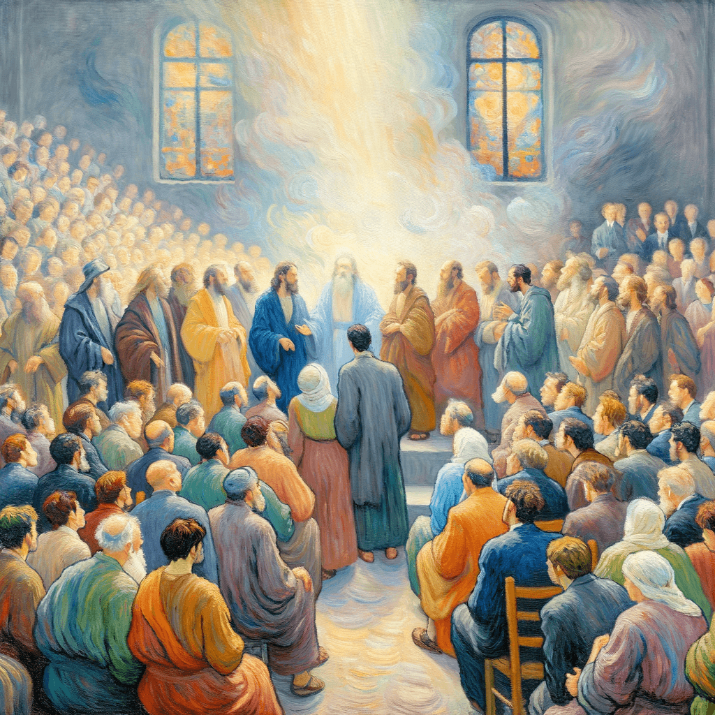 The disciples at Pentecost